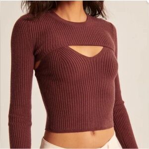 Abercrombie & Fitch Ribbed Tank & Shrug Set – XS